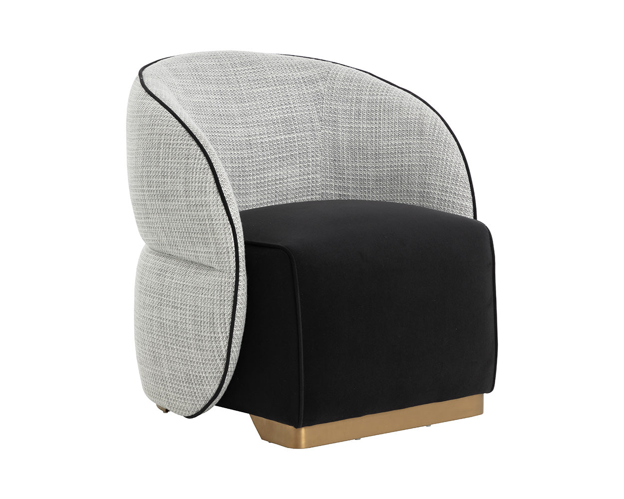 Fatina Lounge Chair - Abbington Black / Vera White Pepper