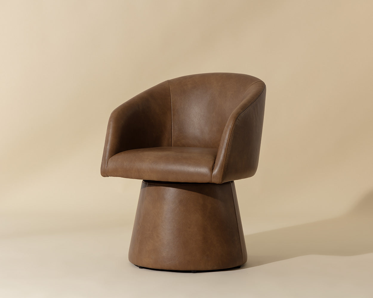 Etta Swivel Dining Armchair - Copley Cognac