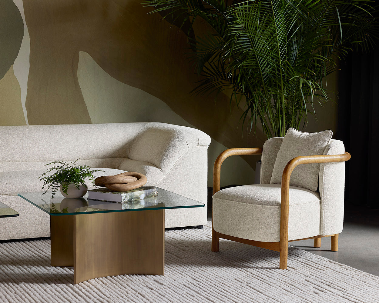 Beatrice Lounge Chair - Dove Cream